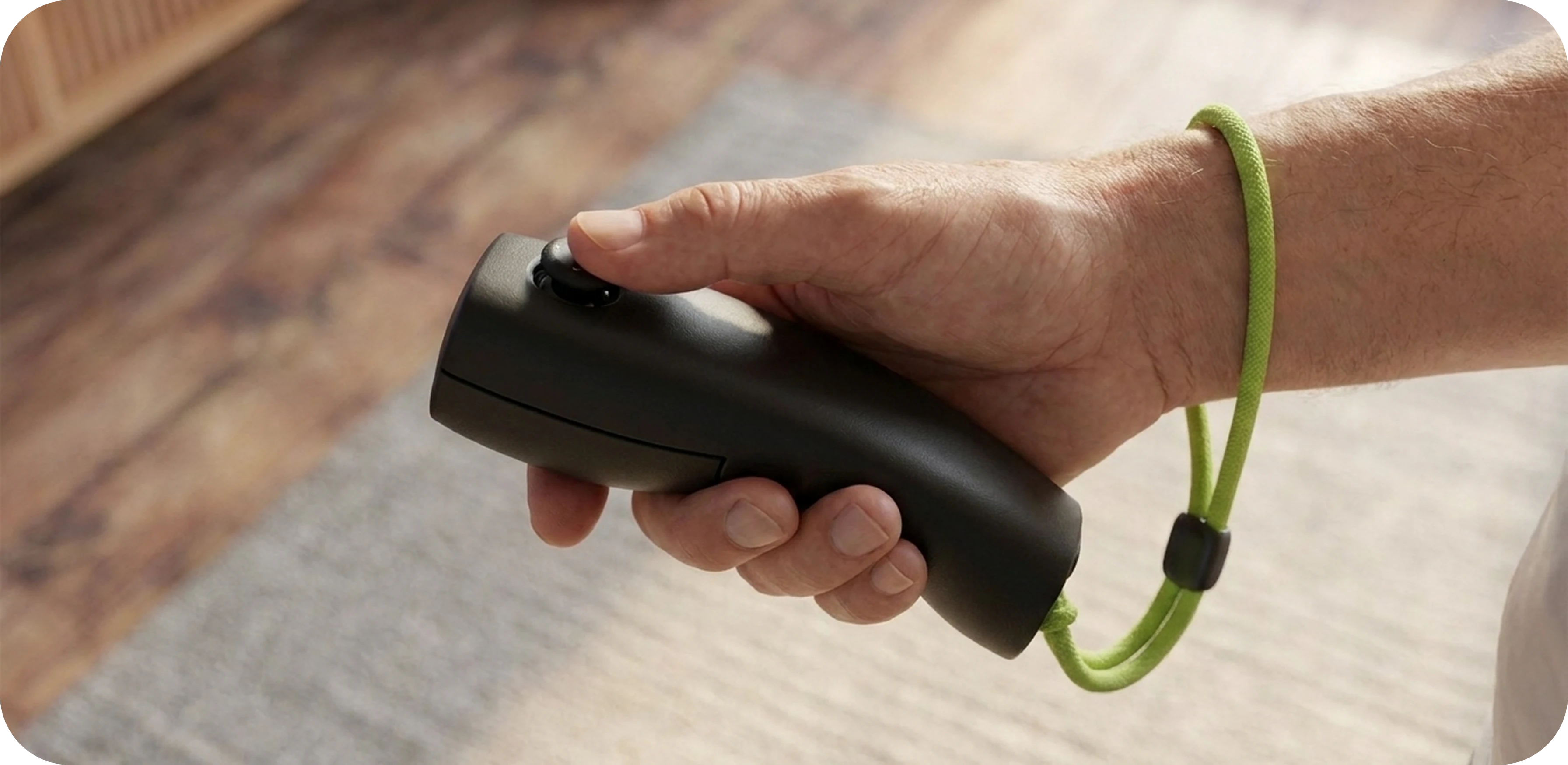 A person holding the Nema motion controller