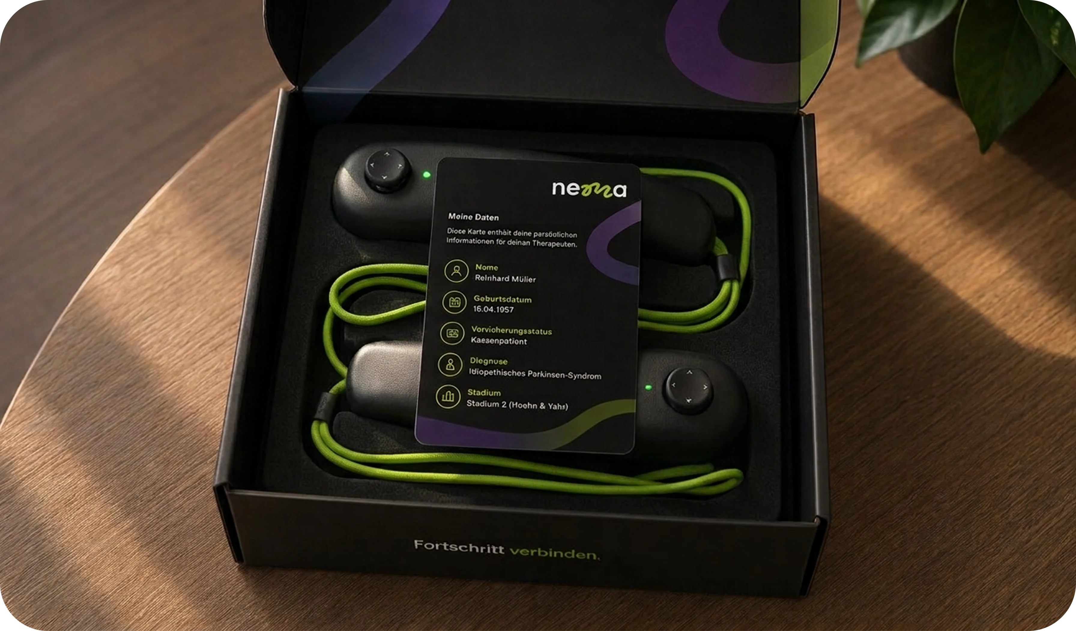 Personalized Nema therapy system prepared inside its delivery box
